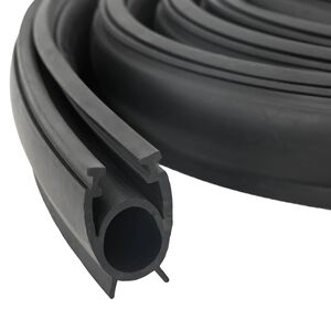 vidaXL Etanșare pentru Ușa Garajului Negru 41 x 33 mm 5,5 m PVC