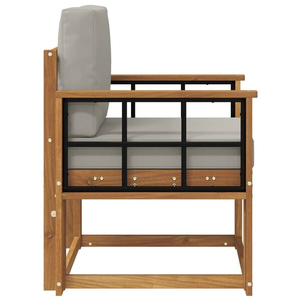 vidaXL Canapea de exterior Lemn de acacia solid și poliester