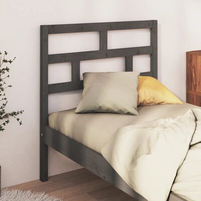 vidaXL Tăblie de pat, gri, 81x4x100 cm, lemn masiv de pin