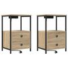 vidaXL Dulap de noapte 2 buc. Stejar Sonoma 40 x 31 x 60 cm