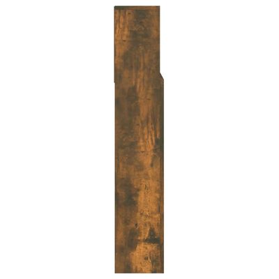 vidaXL Tăblie de pat cu dulap, stejar fumuriu, 140x19x103,5 cm