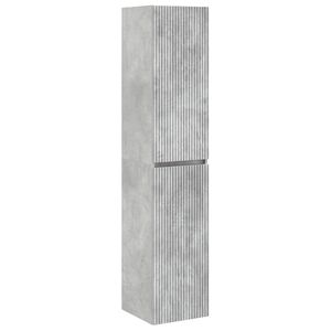 vidaXL Dulap Bathroom Montat pe Perete Gri Beton 33 x 34,5 x 160 cm