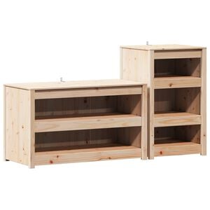vidaXL Dulap de bucătărie de exterior MEPPEL 2 buc. Douglas Natural