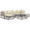 vidaXL Set mobilier de grădină cu perne, 7 piese, antracit, poliratan
