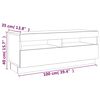 vidaXL Comodă TV cu lumini LED, gri sonoma, 100x35x40 cm