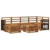 vidaXL Set de canapele de exterior 6 buc. natural Lemn Solid de Acacia