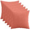 vidaXL Husă pentru pernă 6 pcs HEERLEN Roșu portocalie 30 x 30 cm cord