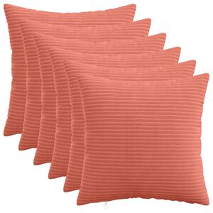 vidaXL Husă pentru pernă 6 pcs HEERLEN Roșu portocalie 30 x 30 cm cord