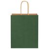 vidaXL Pungi de h&acirc;rtie 50 buc cu m&acirc;nere verde 18x8x22 cm