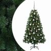 vidaXL Brad de Crăciun artificial cu globuri 120 cm 150 LED-uri