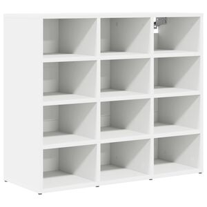 vidaXL Dulap pentru pantofi 77,5 x 30 x 67 cm Lemn prelucrat Alb