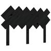 vidaXL Tăblie de pat, negru, 122,5x3x80,5 cm, lemn masiv de pin