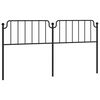 vidaXL Tăblie de pat de schimb metalică, negru, 200 cm