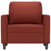 vidaXL Canapea de o persoană, roșu vin, 60 cm, piele ecologică