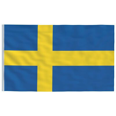 vidaXL Steag Suedia și stâlp din aluminiu, 6,23 m