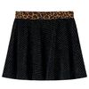 Fusta de copii cu talie leopard, negru, 92