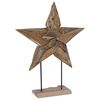vidaXL Steaua de Crăciun Maro 59,5 x 18 x 74 cm Lemn solid de tec