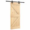 vidaXL Ușă glisantă Natural și Negru 85 x 210 cm Lemn de Pin Solid