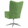 vidaXL Scaun de relaxare, verde deschis, catifea