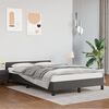 vidaXL Cadru de pat fără saltea gri 120x190 cm piele artificială