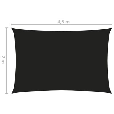 vidaXL Parasolar, negru, 2x4,5 m, țesătură oxford, dreptunghiular