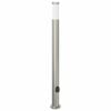 vidaXL St&acirc;lp luminos cu priză 110 cm oțel inoxidabil IP44