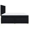 vidaXL Pat box spring cu saltea, negru, 180x200 cm, catifea