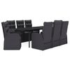 vidaXL Set mobilier de grădină cu perne, 9 piese, negru