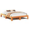 vidaXL Cadru de pat fără saltea, maro ceruit 140x200 cm lemn masiv pin