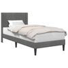 vidaXL Cadru de pat cu headboard Gri &icirc;nchis 90 x 200 cm Catifea