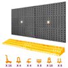 vidaXL Perete pentru unelte, 500x1000 mm, 50 c&acirc;rlige, PP