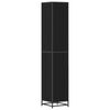 vidaXL Set de mobilier pentru baie Stejar Negru 35 x 37,5 x 188,5 cm