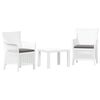 vidaXL Set de lounge 3 buc. Alb PP