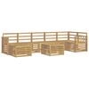vidaXL Set de canapele de exterior 8 buc. Alb Lemn Solid de Acacia