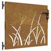 vidaXL Poartă de grădină 85x75 cm, oțel corten, design cu iarbă