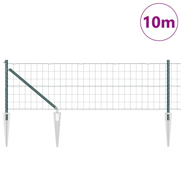 vidaXL Gard cu St&acirc;lp Verde 0,4 x 10 m Oțel și PVC