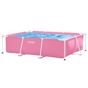 INTEX Piscină metalică supraterană Roz 220 x 150 x 60 cm PVC și Oțel