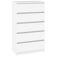 vidaXL Dulap cu sertar, alb, 60x36x103 cm, lemn prelucrat