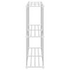 vidaXL Raft tubular cu depozitare Alb 86 x 27 x 90 cm Aluminiu