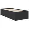 vidaXL Daybed cu sertar cu headboard Negru 100 x 200 cm Lemn compozit