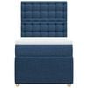 vidaXL Pat box spring cu saltea, albastru, 80x200 cm, textil