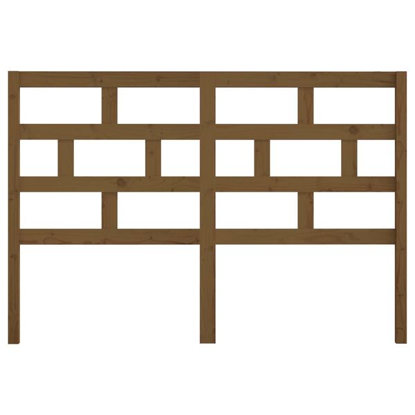 vidaXL Tăblie de pat, maro miere, 146x4x100 cm, lemn masiv de pin