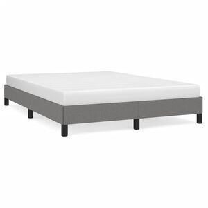 vidaXL Cadru de pat fără saltea, gri &icirc;nchis, 140x190 cm, textil