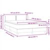 vidaXL Pat box spring cu saltea, roz, 140x210 cm, catifea