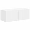 vidaXL Set comodă TV Pe perete 3 pcs Alb Lemn compozit