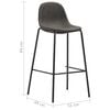 vidaXL Set mobilier de bar, 5 piese, gri închis, material textil