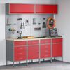 vidaXL Set de dulapuri de lucru cu sertar cu depozitare 10 pcs Roșu