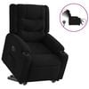 vidaXL Fotoliu electric rabatabil cu ridicare, negru, textil