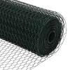 vidaXL Gard hexagonal Verde 1,4 x 10 m PVC