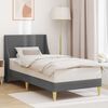 vidaXL Cadru de pat cu headboard Gri &icirc;nchis 90 x 190 cm Catifea